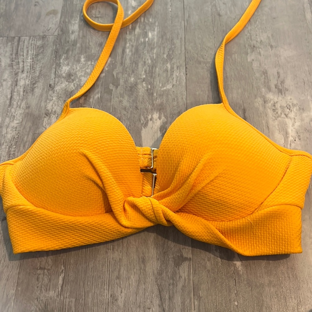 Yellow heavily padded bikini top